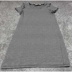 Heyton Dress Women’s Blue White Striped Short Sleeve Size Medium
